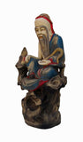 Handcrafted Camphor Wood Chinese Feng Shui Decor Goddess of Longevity jz119S