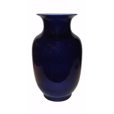 Simple Design Blue Color Porcelain Vase