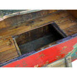 Chinese Vintage Red Golden Flower Birds Scenery Armories  Storage Cabinet cs6035S