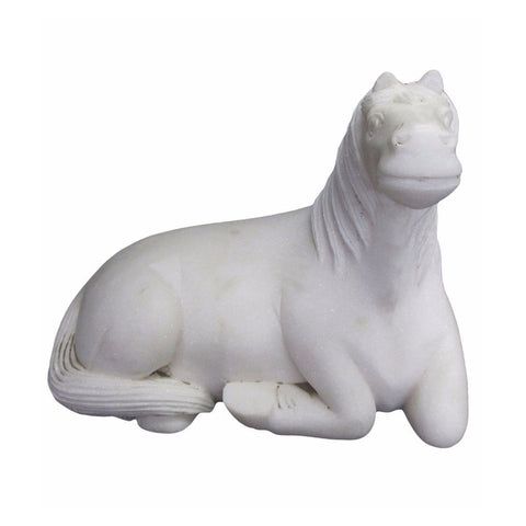 white stone horse statue