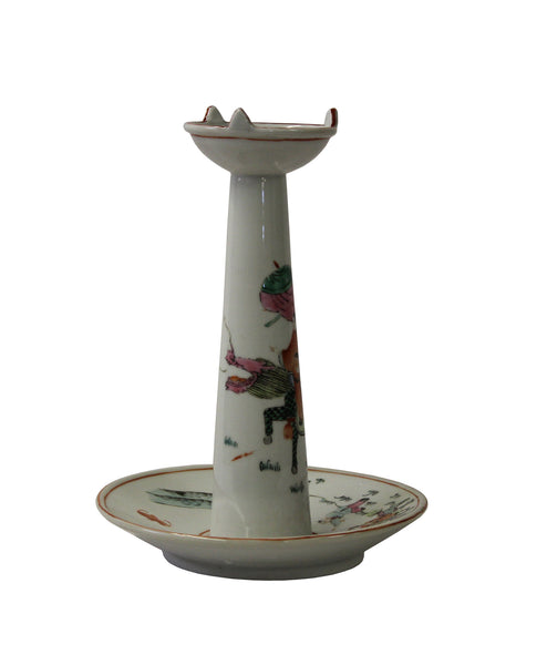 Chinese Ancient Style Porcelain Celebration Scholar Promoted Drawing Oil Lamp n334