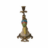 Vintage Handmade Ceramic Parrot Figure Candelabras Candle Holder ws1765S