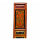 Vintage Restored Golden Oriental Scenery Graphic Wood Panel Art ws1621S