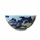 Chinese Blue & White Porcelain Hand Painted Dragon Phoenix Bowl ws1537S