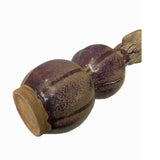 Distressed Plum Purple Tan Ceramic Vase Handmade Narrow Tall Decorative Accents Home Decor ws1510S