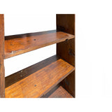 Handmade Rustic Solid Wood Bookshelf - Tall Narrow 4-Shelf Display for Books, Statues, Any Room cs6932S