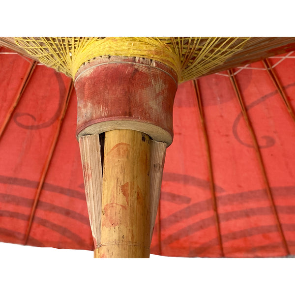 Handmade Dragon Graphic Large Umbrella with Bamboo Handle and Paper Canopy for Home Decor cs6974S Handmade Dragon Graphic Large Umbrella with Bamboo Handle and Paper Canopy for Home Decor cs6974S