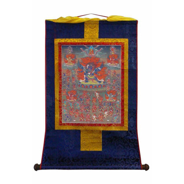 Tibetan Print Fabric Trim Deity Art Wall Scroll Thangka vs531S Tibetan Print Fabric Trim Deity Art Wall Scroll Thangka vs531S