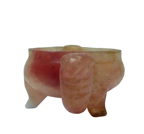 Liulil Glass Chinese Handmade Red Spark Artistic Animal Face Handle Ding Incense Burner vs975-AS Liulil Glass Chinese Handmade Red Spark Artistic Animal Face Handle Ding Incense Burner vs975-AS