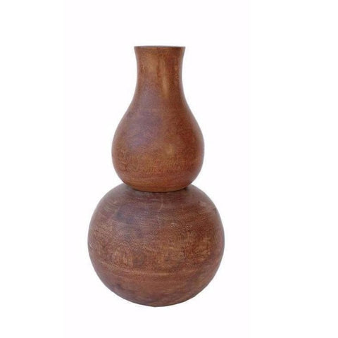 Solid Wood Handmade Chinese Gourd (Hu-Lu) a Good Luck Feng Shui