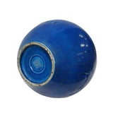 Handmade Ceramic Bright Blue Relief Flower Peach Pattern Vase ws1020S