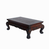 Chinese Brown Wood Rectangular Table Top Stand Display Easel ws1052S