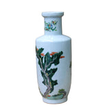 Chinese Distressed Off White Porcelain People Scenery Vase ws1082S