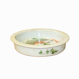 Chinese Distressed Off White Porcelain People Scenery Plate ws1083S