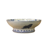 Chinese Blue White Round Porcelain Kirin Graphic Bowl Deep Plate ws1087S