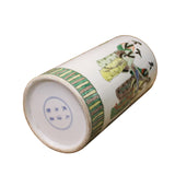 Chinese Distressed White Porcelain Ladies People Scenery Vase ws1089S