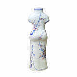 Chinese Blue White Porcelain Lady Dress Shape Vase ws1102S