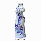 Chinese Blue White Porcelain Lady Dress Shape Vase ws1102S