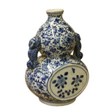 Chinese Blue White Porcelain Floral Scroll Graphic Small Vase ws1122S