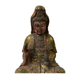 Vintage Chinese Wooden Carved Home Guardian Kwan Yin Figure ws1162S