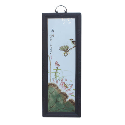 wall panel - wood panel - vintage plaque - reverse painting