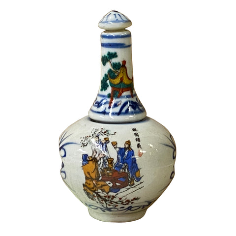 snuff bottle - porcelain bottle - oriental art