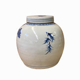 Chinese Blue & White Fok Lok Shou 3 Stars Porcelain Ginger Jar ws1237S