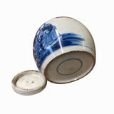 Chinese Blue & White Fok Lok Shou 3 Stars Porcelain Ginger Jar ws1237S