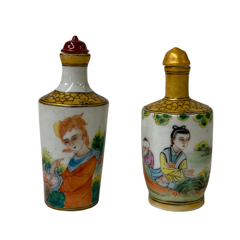 snuff bottle - porcelain bottle - oriental art