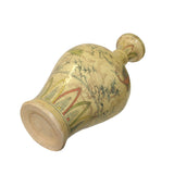 Cream Beige Base Color Flowers Birds Graphic Round Ceramic Vase ws1263S