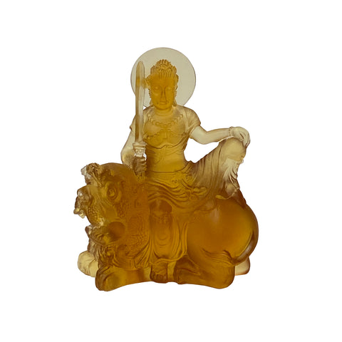 liuli  statue - crystal glass Buddha - Bodhisattva