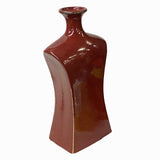 Chinese Dress Look Design Accent Flambé Red Glaze Vase ws1324S