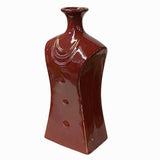 Chinese Dress Look Design Accent Flambé Red Glaze Vase ws1324S