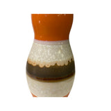 Orange White Brown Porcelain Narrow Neck Contemporary Vase ws1328S