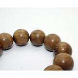 Jichimu Wood Light Brown Beads Hand Rosary Praying Bracelet ws228S