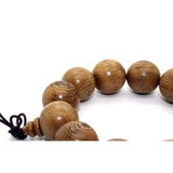Jichimu Wood Light Brown Beads Hand Rosary Praying Bracelet ws228S