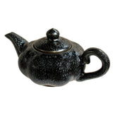Chinese Handmade Jianye Clay Bronze Black Glaze Decor Teapot Display ws271S