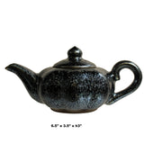 Chinese Handmade Jianye Clay Bronze Black Glaze Decor Teapot Display ws271S