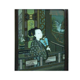 Vintage Chinese Reverse Painting Glass Lady Portrait Wall Art ws453S