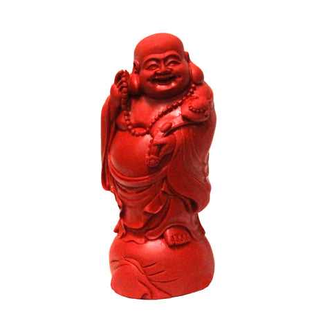 Cinnabar - Red Happy Buddha - Fengshui