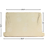 A1 Chinese Oriental Light Cream Beige Fok Fabric Rectangular Seat Cushion Pad ws606S