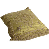 A22 Gold Square Shape Thread Pattern Fabric Couch Sofa Cushion ws647S