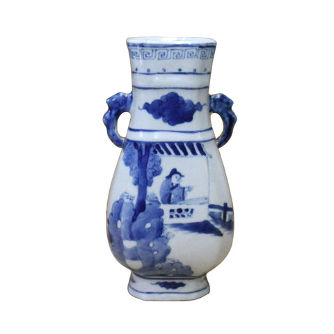 blue white vase - Chinese vase - porcelain vase