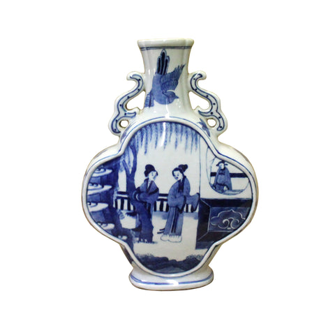 blue white vase - Chinese vase - porcelain vase