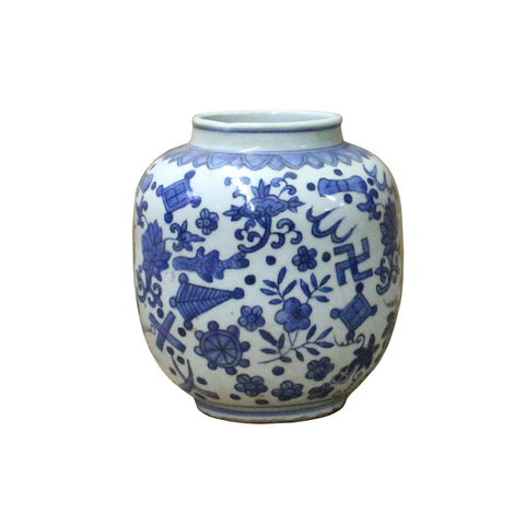 blue white vase - Chinese vase - porcelain vase