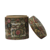 Chinese Oriental Porcelain People Scenery Round Shape Container Decor ws782S