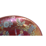 Chinese Handmade Metallic Pink Butterflies Ceramic Accent Bowl  ws797S