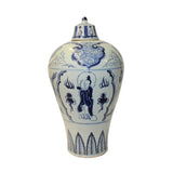 blue white jar - round jar - Porcelain box