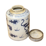 Chinese Blue White Ceramic Dragon Graphic Container Urn Jar ws812S