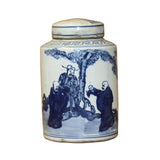 ginger jar - small jar - blue white